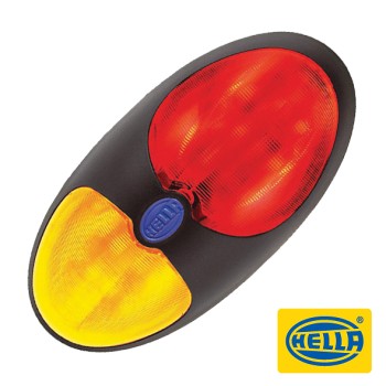Hella 2033 DuraLED Side Marker Lamp - Red / Amber Illuminated
